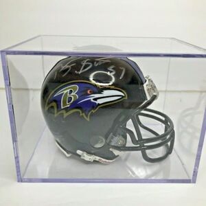 Autographed NFL Baltimore Ravens Bart Scott Mini Helmet